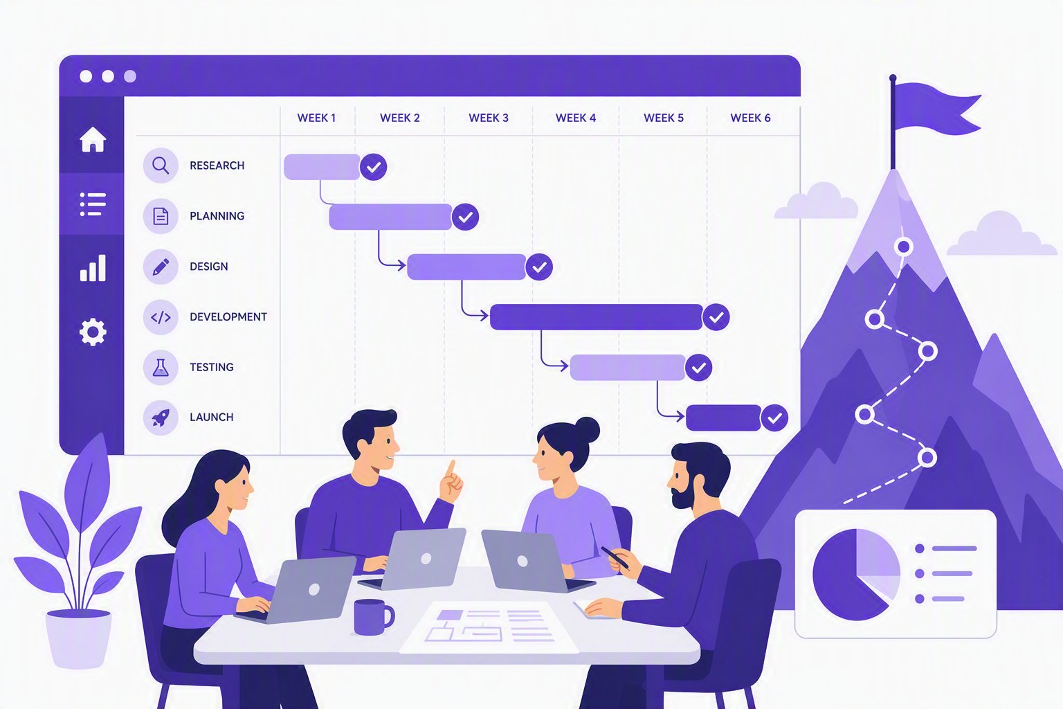 Illustration gestion de projet informatique